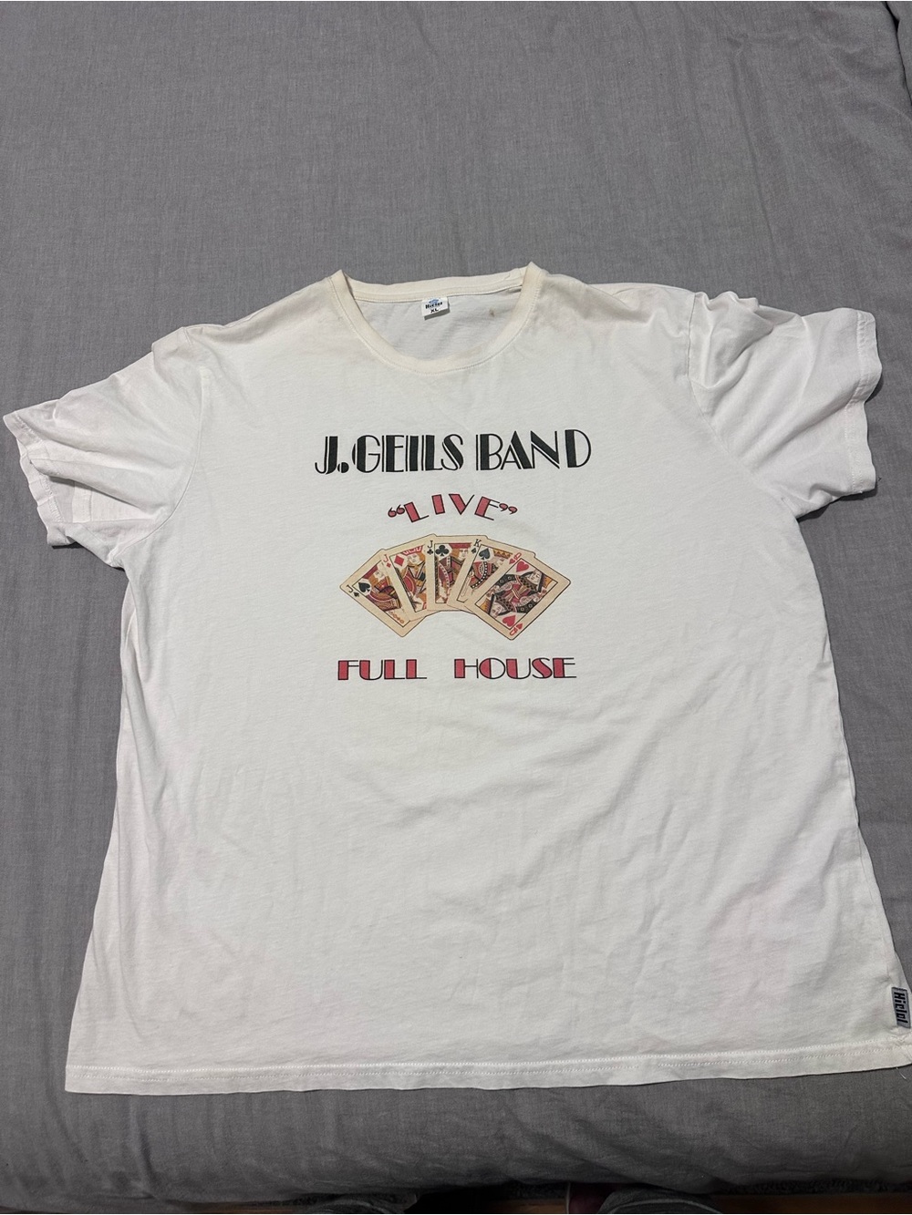 J. Geils Band Full House Live White Graphic Tee vintage